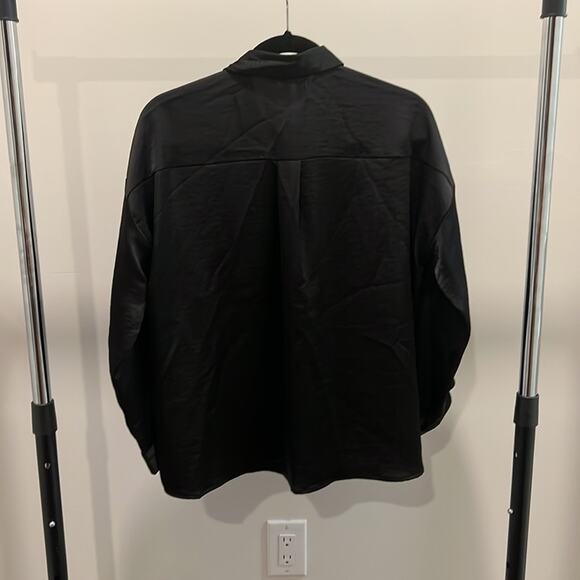 Zara | Black Satin Shirt - Picture 5 of 5